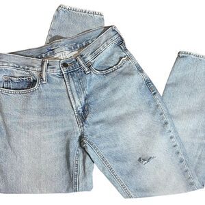 Old Navy straight taper high waist Distressed Blue Jeans size 30x30